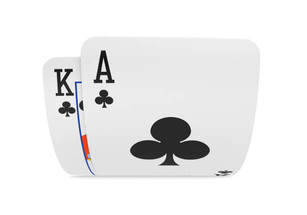 Pair of Ace and King Playing Cards Isolated