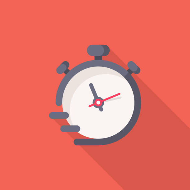 Stopwatch Flat Icon. Pixel Perfect. For Mobile and Web. Stopwatch Flat Icon. due-diligence stock illustrations