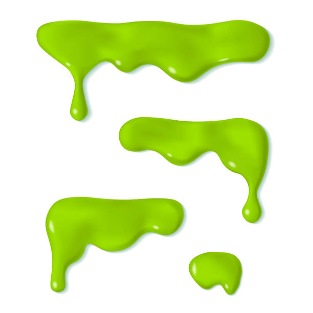 3d realistic green goo slime Royalty Free Vector Image