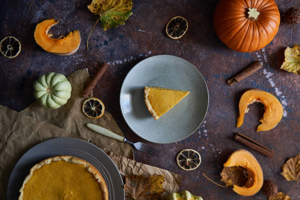 istock Pumpkin pie with cinnamon and vanilla on a plate. 1173894144