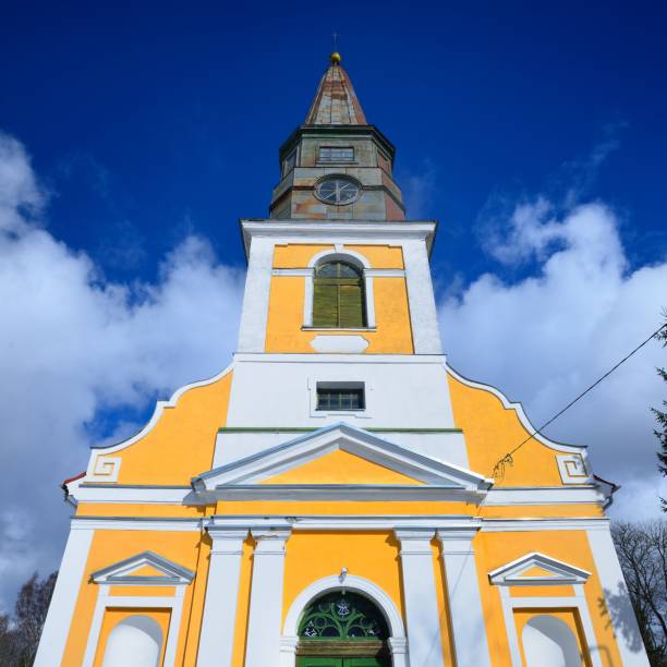 istock Country side Lutheran church in winter 1173897237
