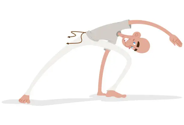 Vector illustration of Playing capoeira Brazil