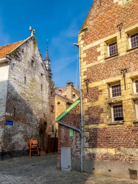 Sint-Jozefsstraat or Sint Jozef Street view with old buildings in Tongeren, the oldest town of Belgium