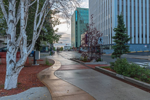 street in downtown Yellowknife, Canada