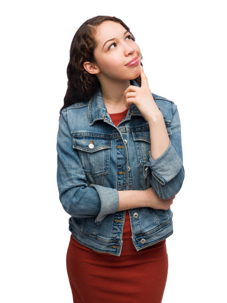 istock Latin young woman thinking 1173907523