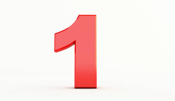 istock 3D rendering of Red Letter. red number set 1173907564