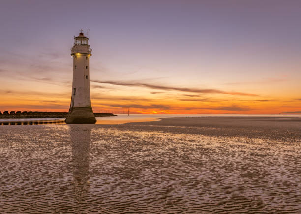 istock Sunset at New Brighton Lighthouse, Perch Rock, Wirral, Merseyside 1173908231