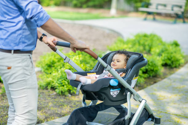 istock Father takes baby daughter on a walk 1173915017