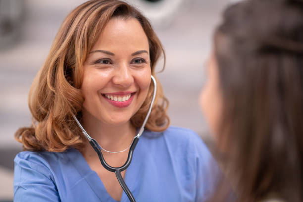 istock Female doctor checking patient's heart rate 1173915087
