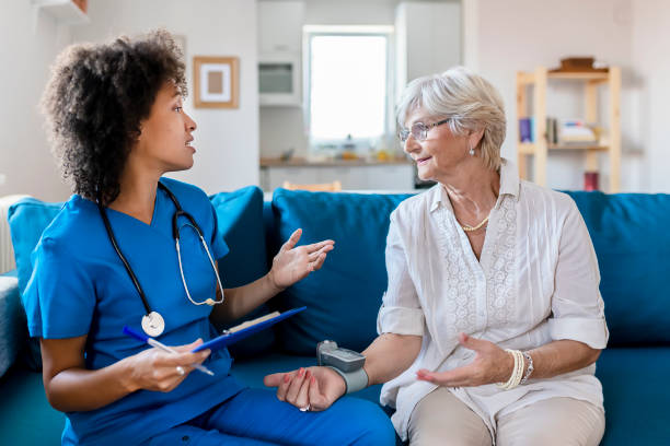 istock Nurse Checking Senior Patient's Blood Pressure 1173927610