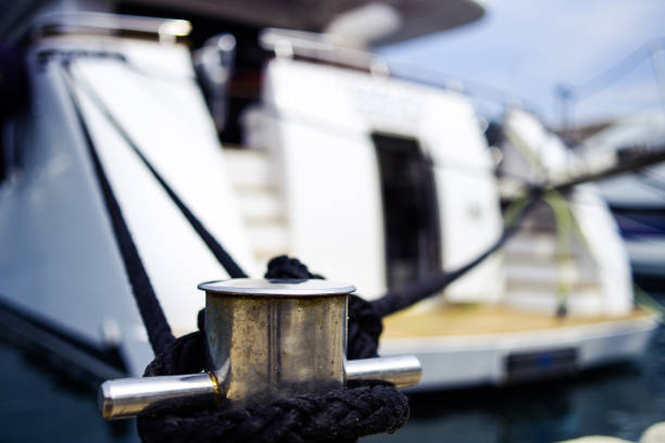 istock Superyacht on the port. Elements of ship 1173932149