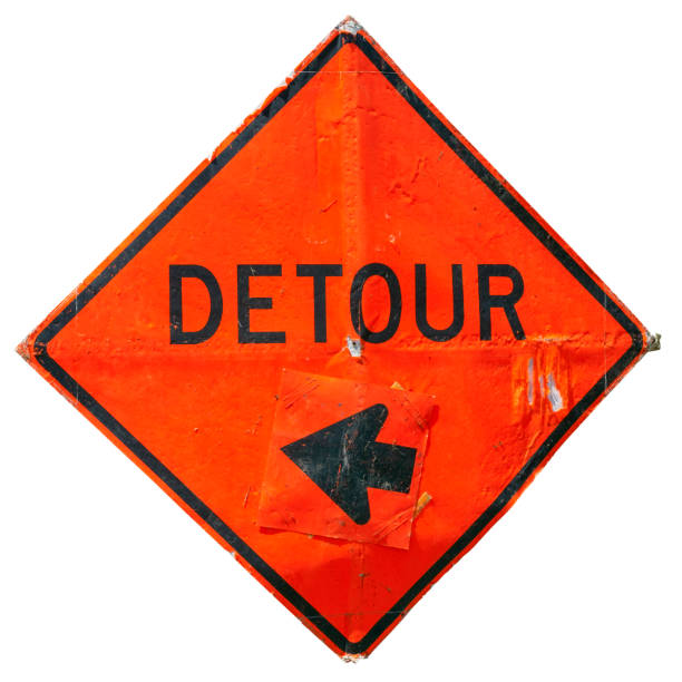 istock Shabby DETOUR Sign 1173932624