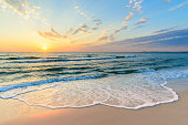 istock Long wave on the coast, dawn on the sea, Tunisia 1173935107