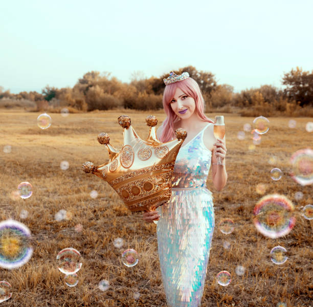istock Woman with balloon outdoors 1173936070