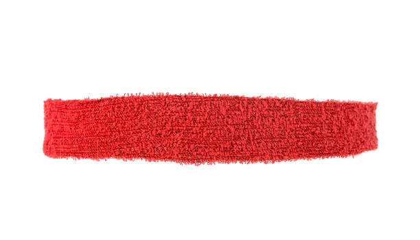 istock Narrow training headband isolated on a white background. Red color. 1173937972