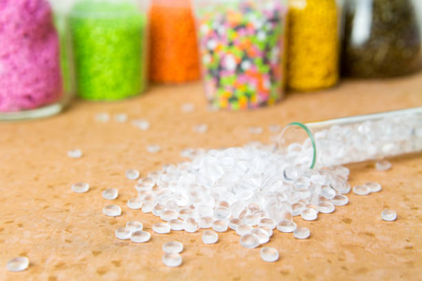 istock Plastic pellets. Polyethylene granules. Plastic Raw material  PE-HD. PE-LD  polymer. BPA FREE 1173938686