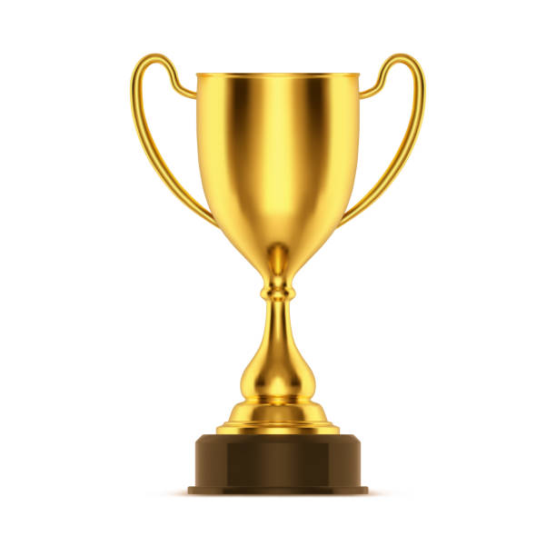 istock 3d gold trophy or cup for champion. Sport award 1173943078
