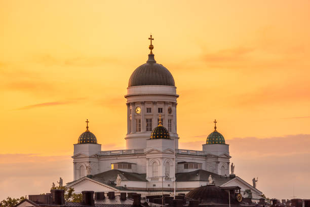 istock Cathedral In Helsinki, Finland. Summer Sunset 1173948221