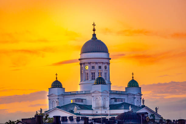 istock Cathedral In Helsinki, Finland. Summer Sunset 1173949333