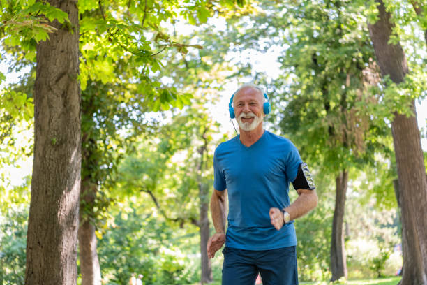 istock Senior Man is Running in the Park 1173949665