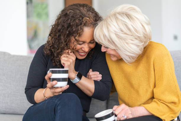 istock Senior female friends having tea 1173952854
