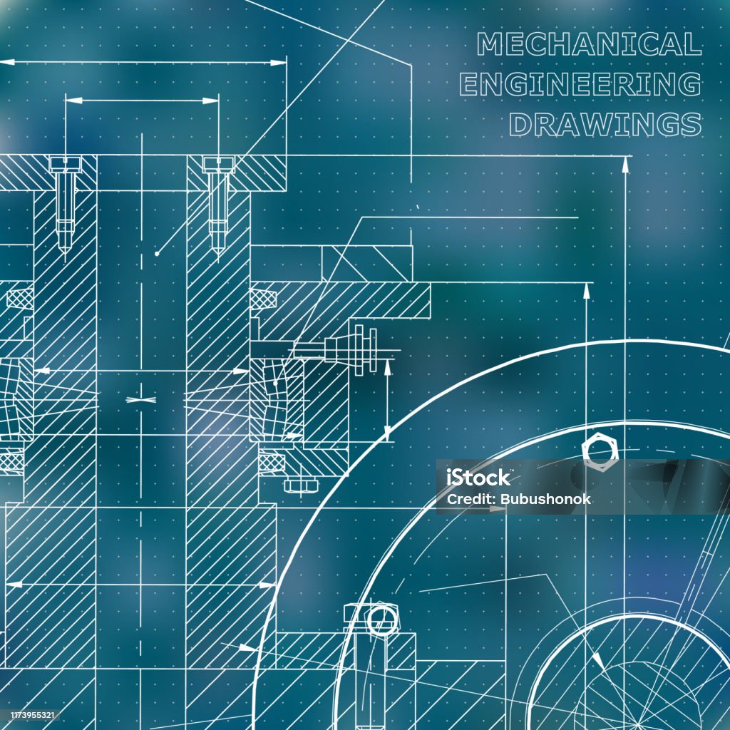 Mechanics Technical Design Engineering Style Stock Illustration ...