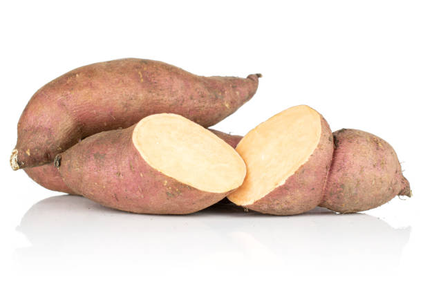istock Fresh sweet potato isolated on white 1173961230