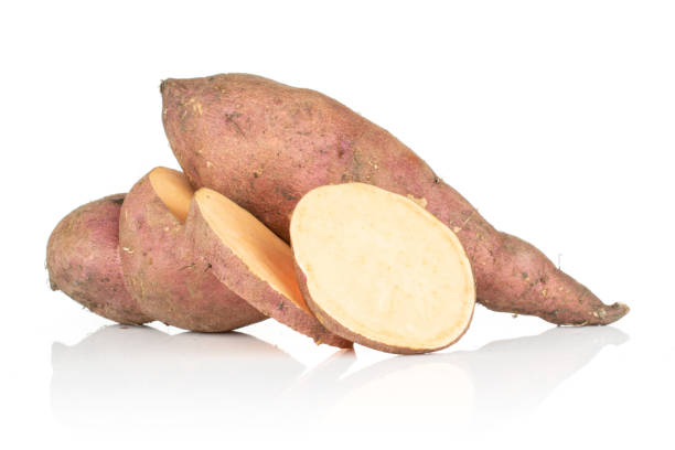 istock Fresh sweet potato isolated on white 1173961251