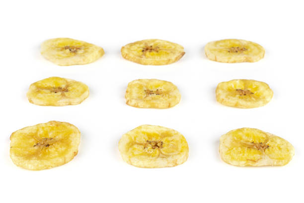 istock Yellow dry banana isolated on white 1173961846