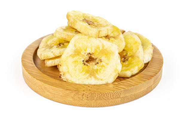istock Yellow dry banana isolated on white 1173961927