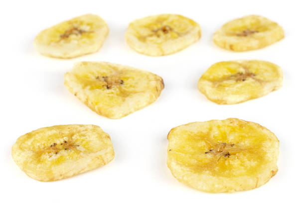 istock Yellow dry banana isolated on white 1173961948