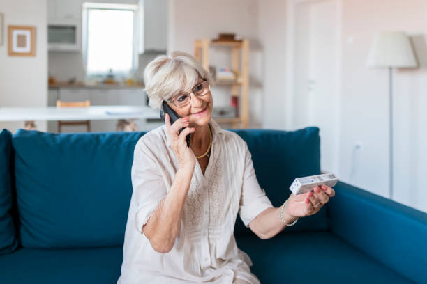 istock Senior woman using healthcare technology about medication 1173962010