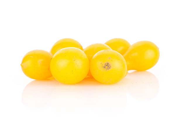 istock Yellow pear tomato isolated on white 1173967669