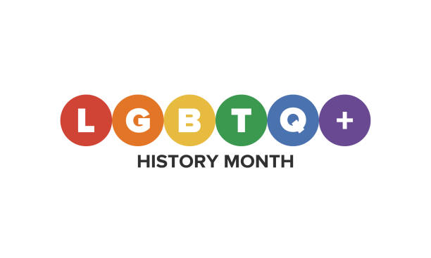 LGBT history month. Pride Month. Lesbian Gay Bisexual Transgender. Celebrated annual. LGBT flag. Rainbow love concept. Human rights and tolerance. Poster, card, banner and background. Vector LGBT history month. Pride Month. Lesbian Gay Bisexual Transgender. Celebrated annual. LGBT flag. Rainbow love concept. Human rights and tolerance. Poster, card, banner and background. Vector lgbt history month stock illustrations