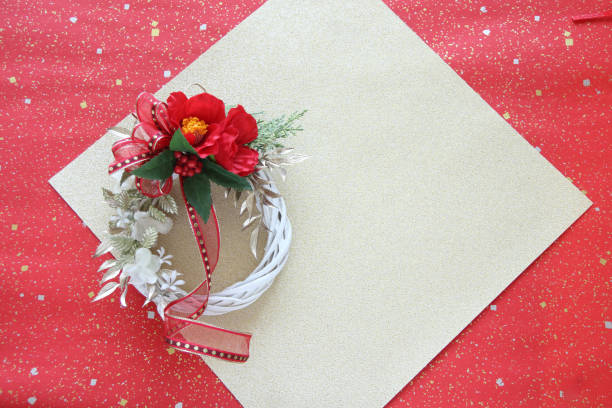 istock New Year's wreath of camellia 1173986398