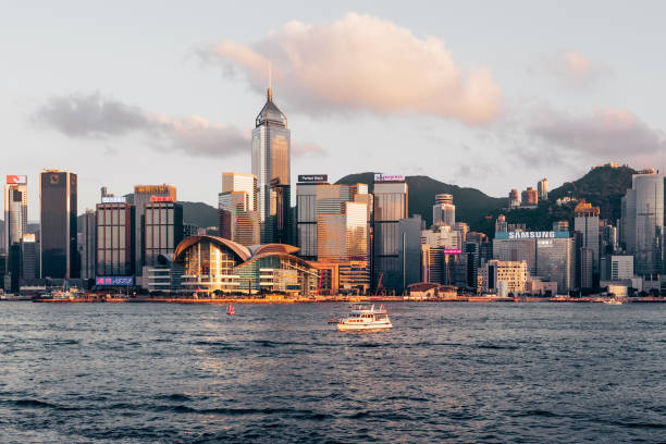 istock Hong Kong skyline at sunset. 1174008718