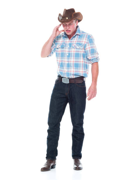 istock Handsome cowboy is feeling emotional stress 1174008835
