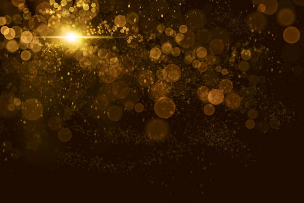 istock Abstract gold bokeh with particles background design illustration 1174013190