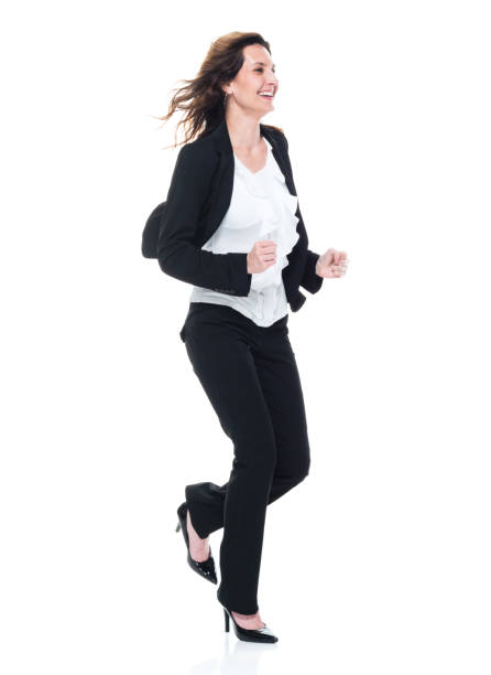 istock Caucasian businesswoman is running 1174017955