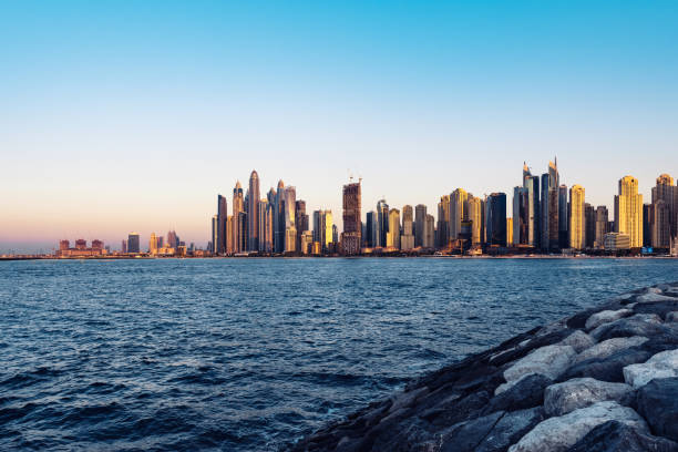 istock Dubai marina urban skyline and modern skyscrapers. 1174020153