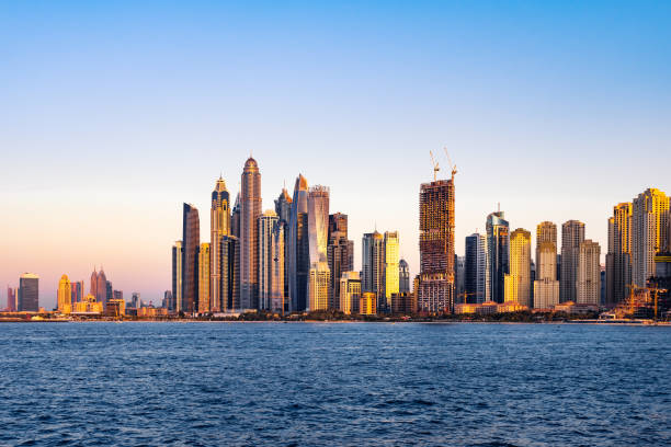 istock Dubai marina urban skyline and modern skyscrapers. 1174020154