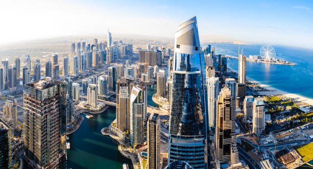 istock Dubai Marina Skyline at sunny day. 1174021670