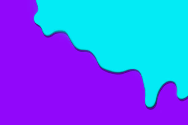 istock creative layout with drip of mint paint drip on purple background 1174023459
