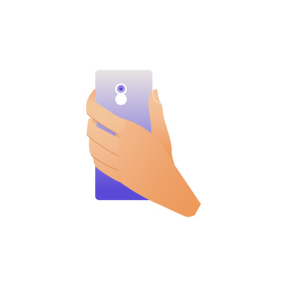 Hand Holding Smartphone With Camera On Back Side Isolated On White Background Stock Illustration - Download Image Now - iStock Hand Holding Smartphone With Camera On Back Side Isolated On White Background Stock Illustration - Download Image Now - iStock