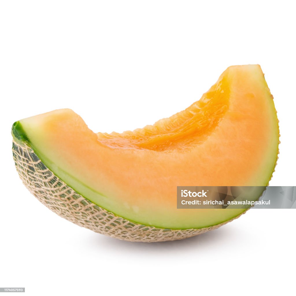 Melone Japanische Melonen Honigmelone Oder Cantaloupe Isoliert Auf Weißem ...