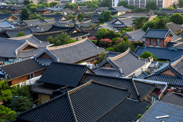 istock Traditional Korean Village top view 1174062760