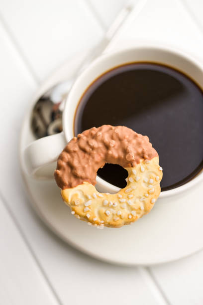istock Sweet biscuits rings. Cookies with chocolate. 1174063221