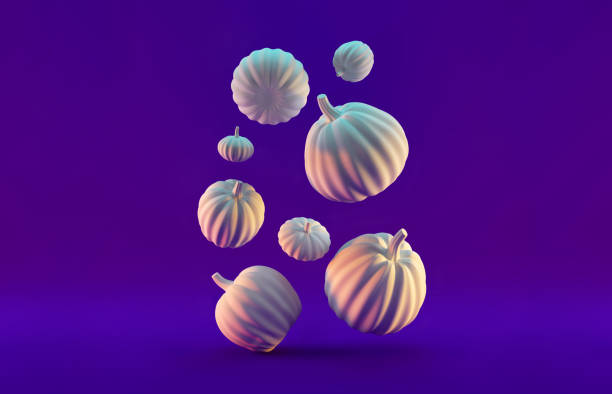 istock 3d rendered background with Halloween Pumpkin. Holiday Illustration. Copy space 1174065432