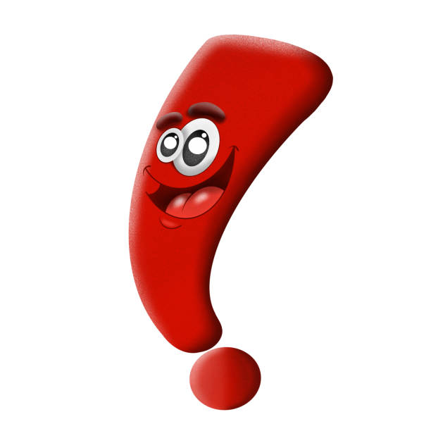istock funny cartoon exclamation mark . the design of the character. illustration 1174065661