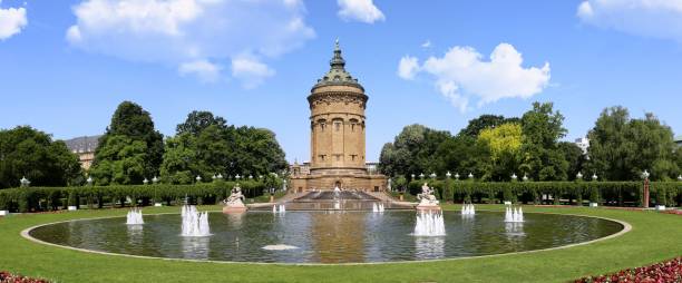 istock Mannheim (Baden-Wurttemberg, Germany) with his popular landmark, the Wasserturm (water tower) 1174067764